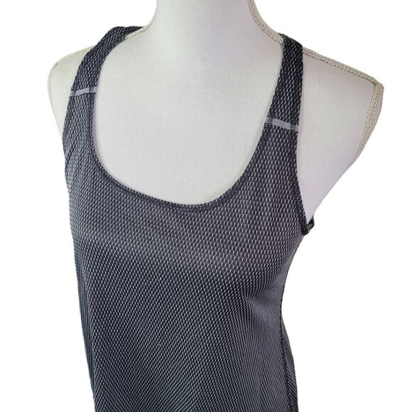 Athletic Racerback Tank Top Grey Textured Stitching Womens M Running Exercise - Picture 2 of 8
